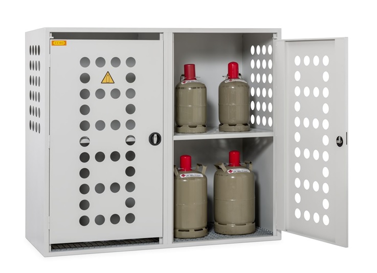 Gasflaschendepot in zwei Ausführungen
