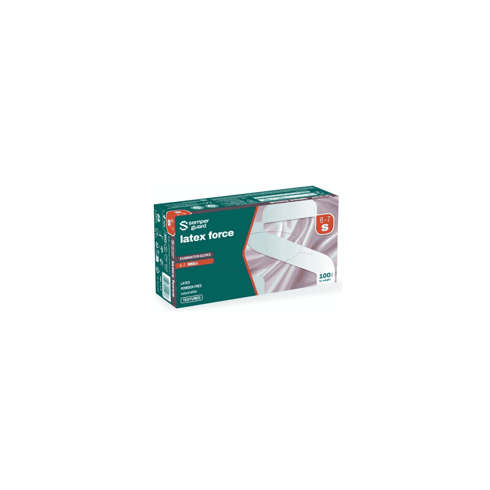 Gants jetables Semperguard latex force, non poudrés, paquet de 100 pièces