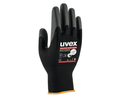 Gants de montage uvex phynomic airLite A ESD, EN388 3110X, noirs, en 2 tailles