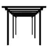 PLUS Pergola double, noir RAL 9005, modèle 2, L x P x H 4760 x 2380 x 2260 mm