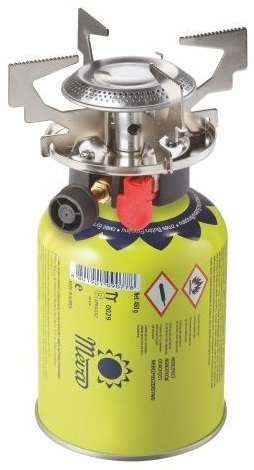 Leistungsstarker Gaskocher mit Piezo-Zündung für Ventilkartuschen mit Gewinde