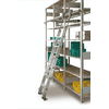 Schulte Échelle aluminium pour rayonnages, mobile, charge admissible par marche 150 kg, inclinaison de l'échelle 20˚