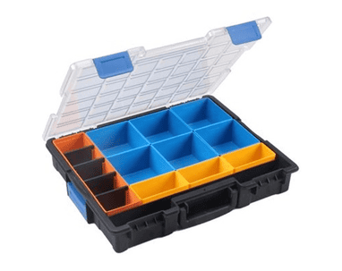 Bedrunka+Hirth Flex-Box-Kunststoff - 15 Fächer, 440 x 355 x 76 mm
