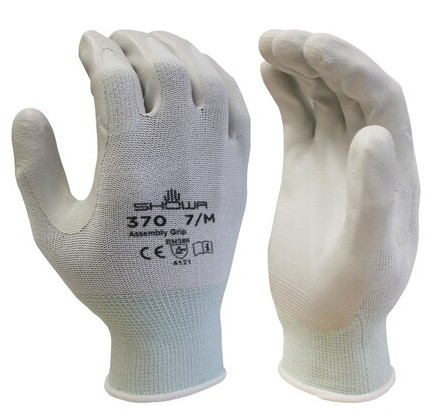 Mechanikschutzhandschuhe Showa 370W, weiss, Nitril-beschichtet, EN388 4121X
