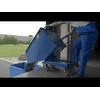 Fetra Benne avec robinet de vidange 250 litres, capacité de charge 750 kg, revêtement époxy bleu RAL 5007