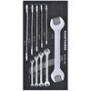 KRAFTWERK BASIC LINE EVA Doppelgabelschlüssel-Einlage, 200 × 400 mm, 10-teilig