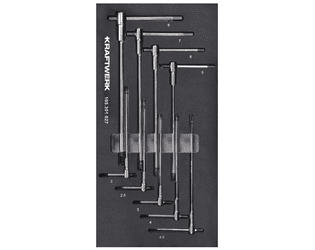 KRAFTWERK BASIC LINE EVA Innensechskant T-Griff-Einlage, 200 x 400 mm, 9-teilig