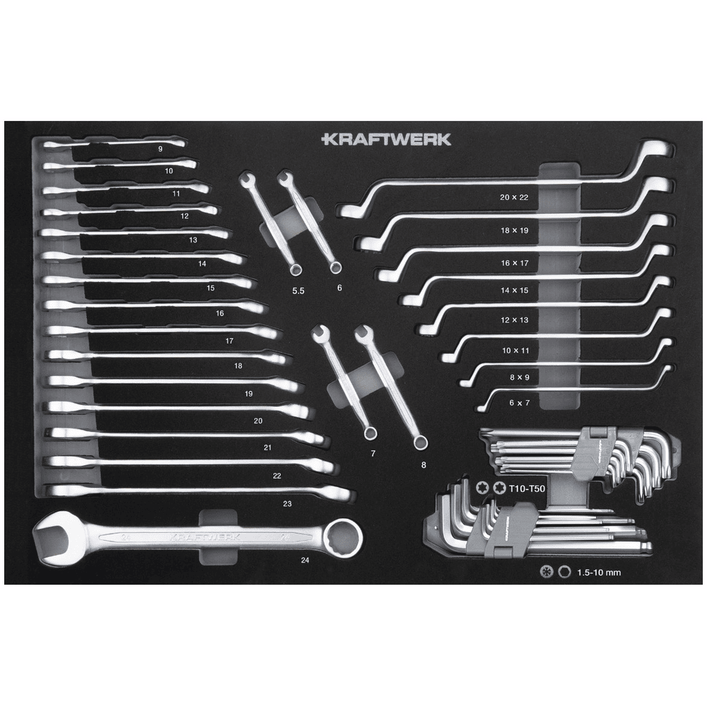 KRAFTWERK BT LINE Chariot d'atelier BT700s, 7 tiroirs, 194 pièces, outils inclus