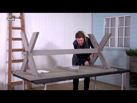 Nostalgie Planken-Sitzgarnitur, diverse Farben, 1770 x 1810 x 720 mm