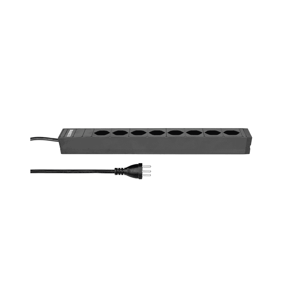 Steffen Steckdosenleiste ALU MODULAR PDU, 8 x T23, 16 A, IP20, 3 m Kabel, diverse Farben