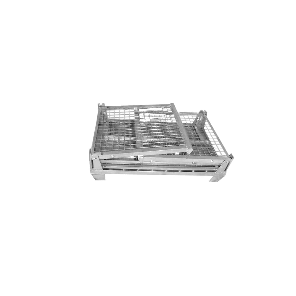 Palette grillagée pliable avec paroi latérale rabattable - GB1000