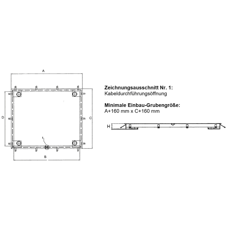 Einbau- und Fundamentrahmen zu Plattformwaage KPZ 2