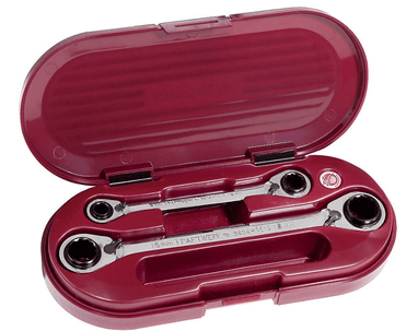 KRAFTWERK PRO LINE 8-in-2 umschaltbarer GearWrench-Satz, 2-teilig, verchromt