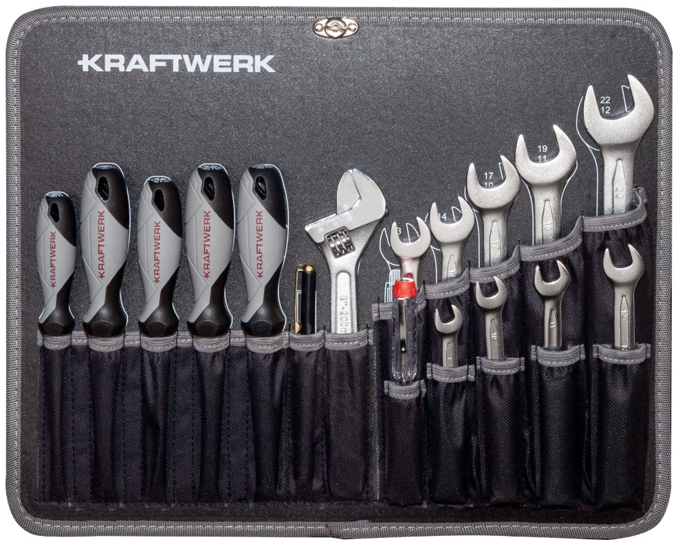 KRAFTWERK BASIC LINE Werkzeugkoffer B147 3/8“ mit Kunststoffschale, inkl. Werkzeug, 97-teilig