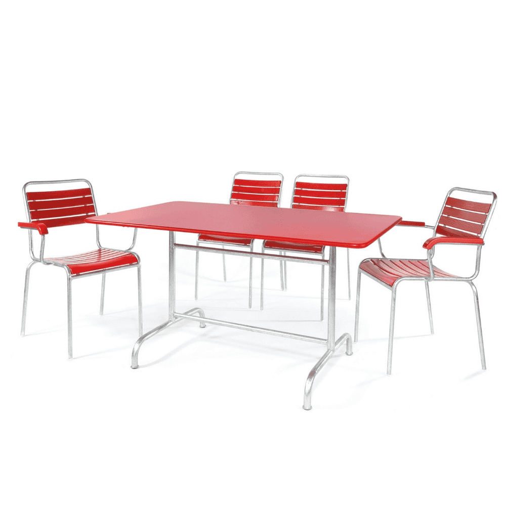 Schaffner Table métallique Rigi avec plateau en acier rabattable, en divers modèles