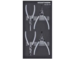KRAFTWERK BASIC LINE EVA Seegerring-Zangen-Einlage, 200 x 400 mm, 4-teilig