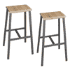 Tabouret de bar Loris avec repose-pieds, lot de 2, design industriel, 640 x 390 x 770 mm, en 2 couleurs