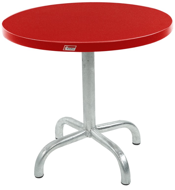 Schaffner Table d'appoint Säntis avec plateau métallique, en diverses couleurs