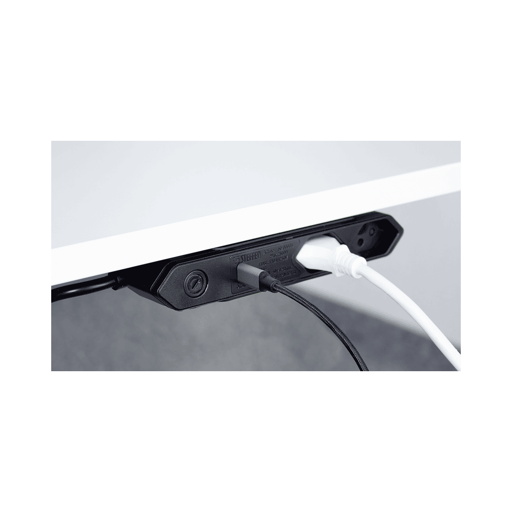 Steffen Multiprise IQ, 2 prises de courant T13, 1 port USB-C PD (18 W), 10 A, IP20, câble de 1.5 m, en deux couleurs