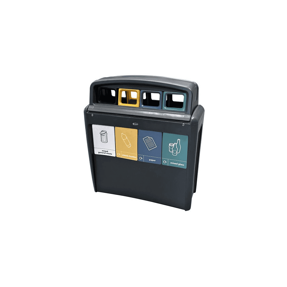 Poubelle Système de tri des déchets en plastique, 956 x 430 x 1074 mm