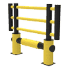 Grille de protection des machines "Kilo", hauteur 1200 mm, jaune-noir, en 3 largeurs