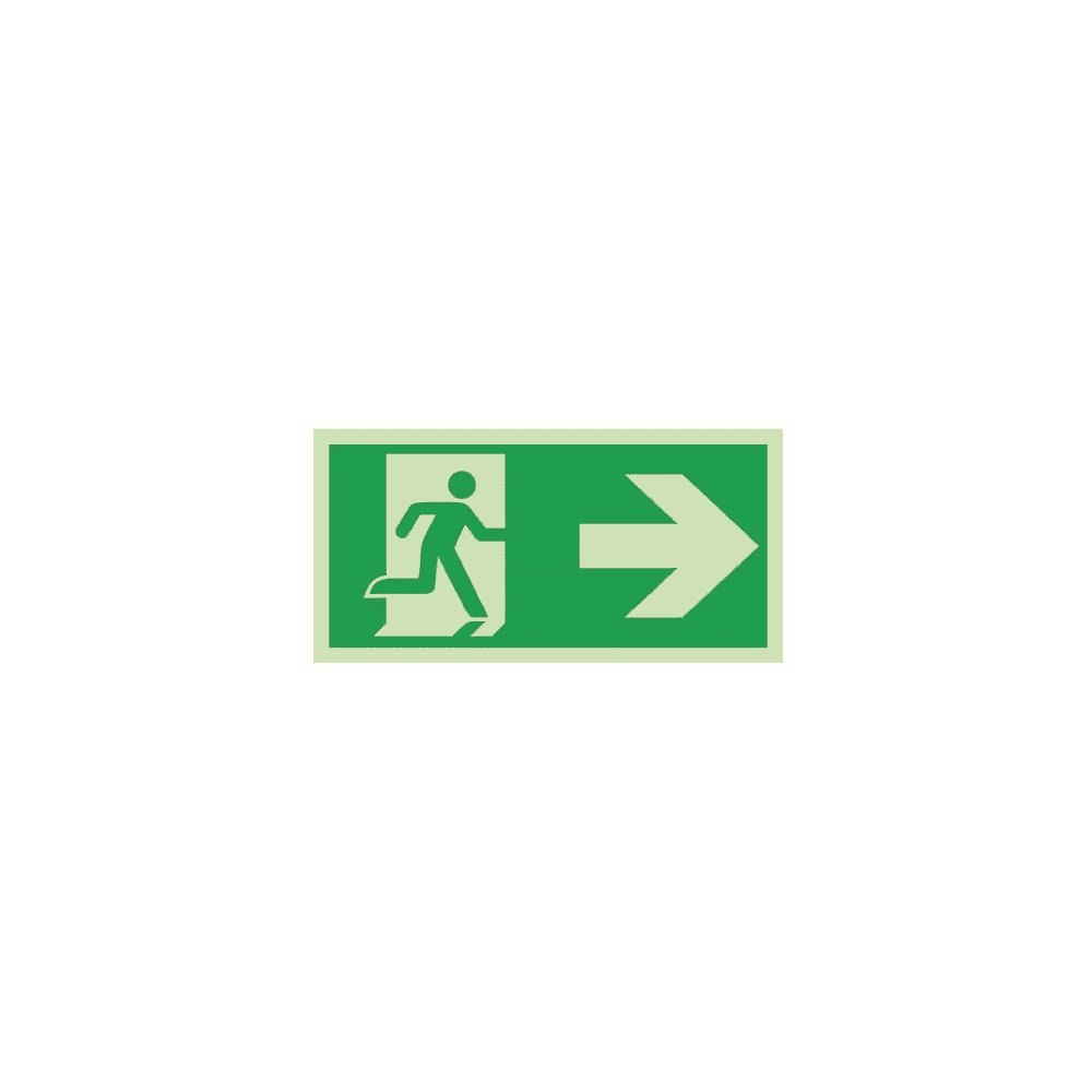 Rettungszeichen Notausgang / Rettungsweg, Selbstklebefolie, 300 x 150 mm,  in diversen Ausführungen