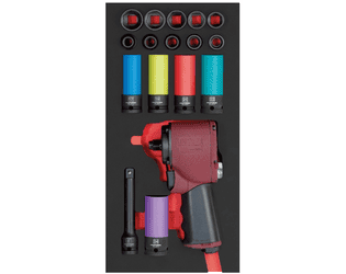 KRAFTWERK PRO LINE EVA Steckschlüssel-Einlage 1/2”, LxB 200 x 400 mm, 17-teilig