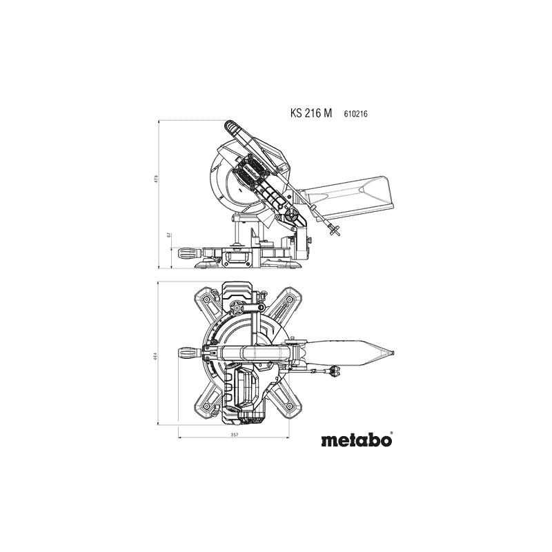 Metabo Kappsäge KS 216 M, 1100 Watt
