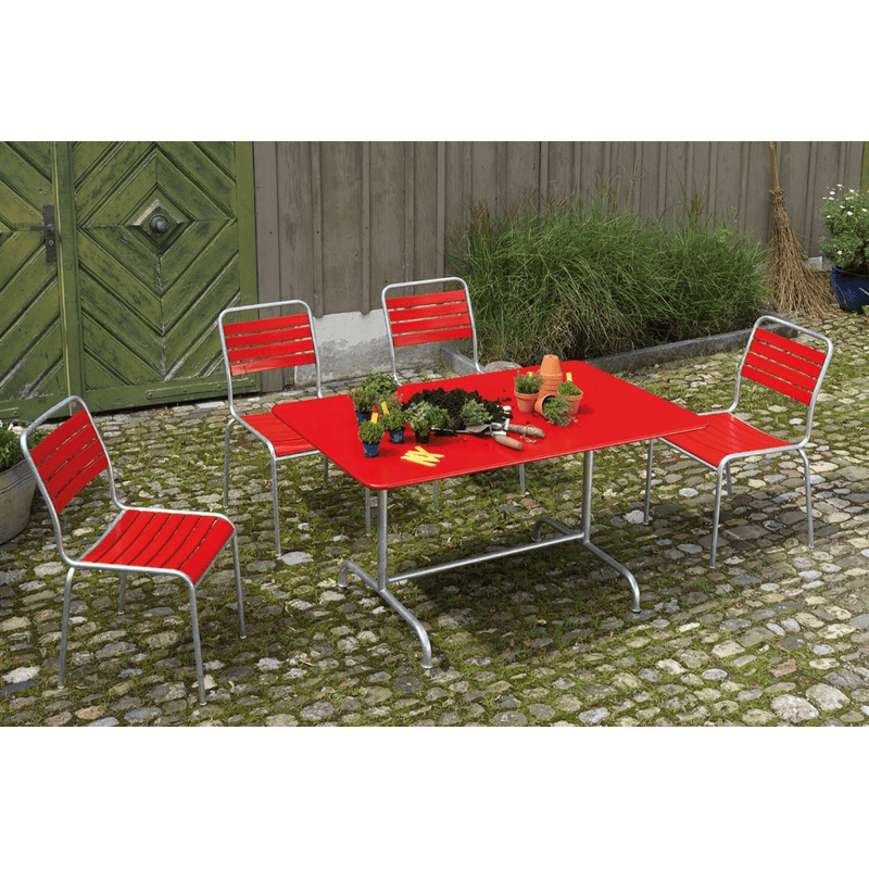 Schaffner Table métallique Rigi avec plateau en acier rabattable, en divers modèles