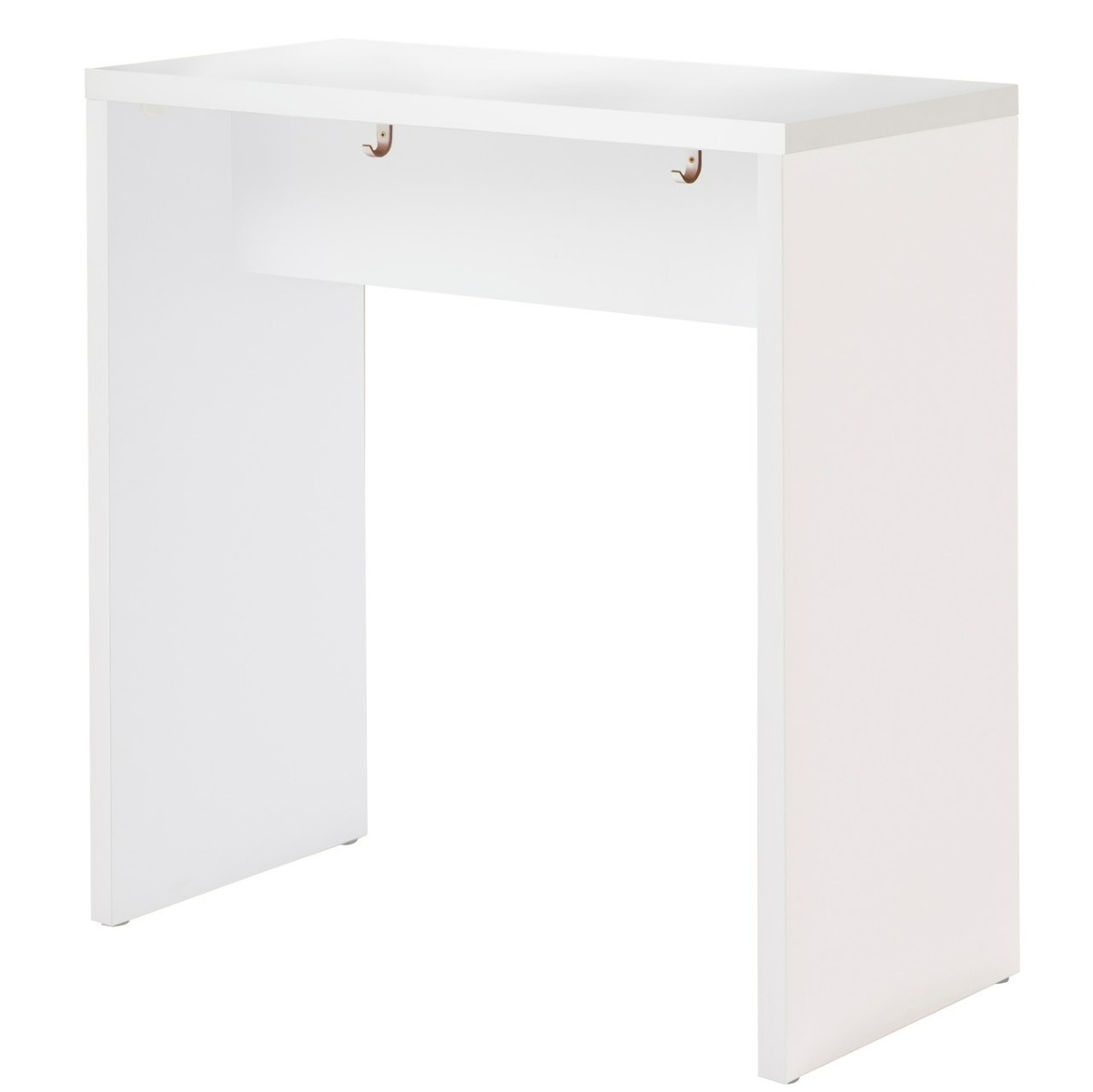 Table de réunion debout Reto avec 4 crochet à vêtements, blanc, en 2 tailles
