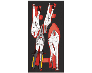 KRAFTWERK PRO LINE EVA Zangen-Einlage, 200 x 400 mm, 4-teilig