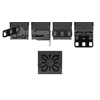 Steffen Steckdosenleiste ALU MODULAR SILVER, 6 x T13, 10 A, IP20, 3 m Kabel mit externem Kabelschalter, silber/schwarz