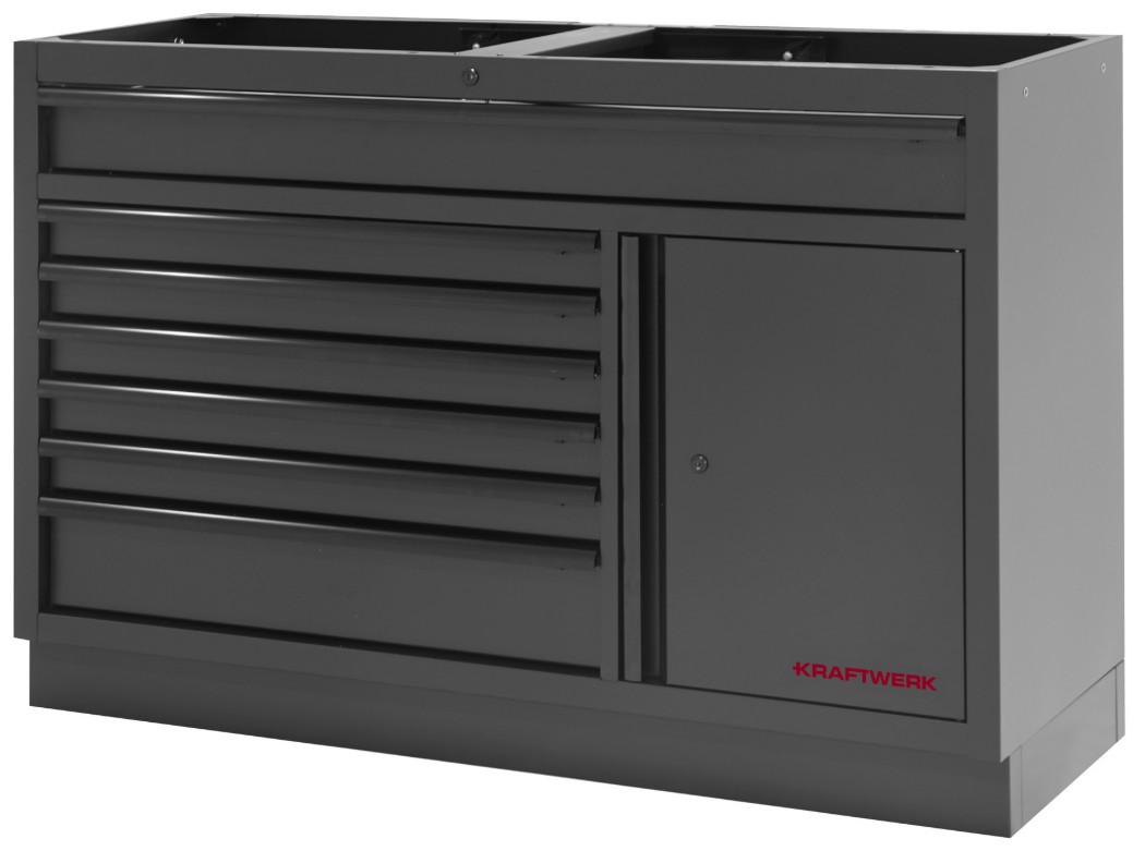 KRAFTWERK MOBILIO BLK Combiné 2 éléments large, paroi perforée, LxLxH 488 x 2275 x 2000 mm