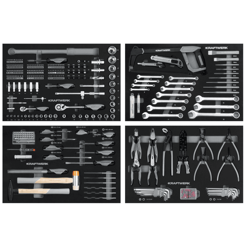 KRAFTWERK LT LINE Werkstattwagen LT700 5 Schubladen, 337-teilig, inkl. Werkzeug