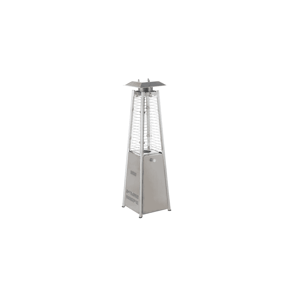 Chauffage radiant de table au gaz "Mini Pyramide", acier inoxydable
