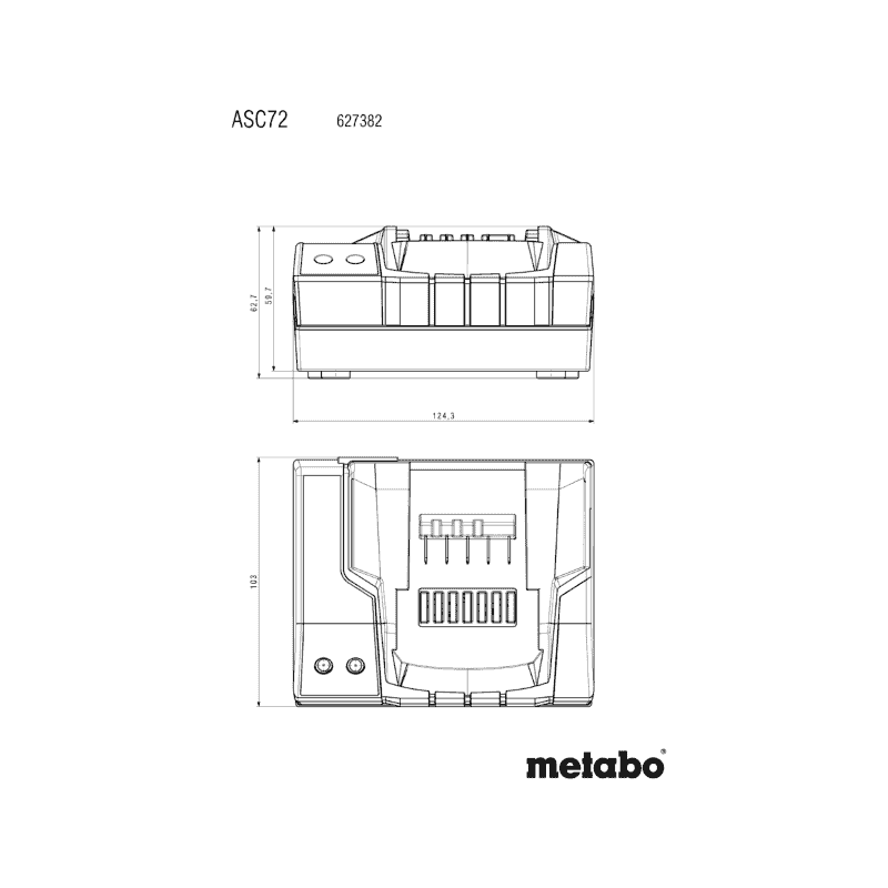 Metabo Ladegerät ASC 72, 12 - 18 V, "AIR COOLED"