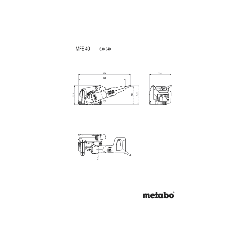 Metabo Mauernutfräse MFE 40, 1900 Watt, in Kunststoffkoffer