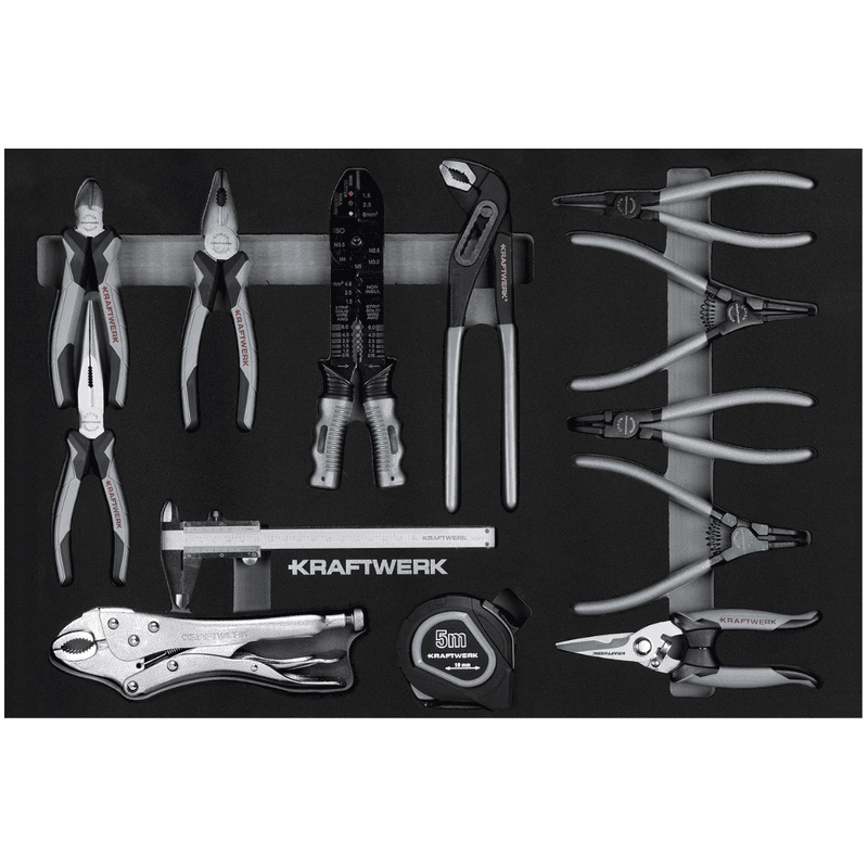 KRAFTWERK BT700 Werkstattwagen, 8 Schubladen, BASIC, inkl. Werkzeug, 351-teilig, BxTxH 719 x 474 x 1000 mm