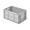 Faltbox grau, Kunststoff, 600 x 400 x 320 mm