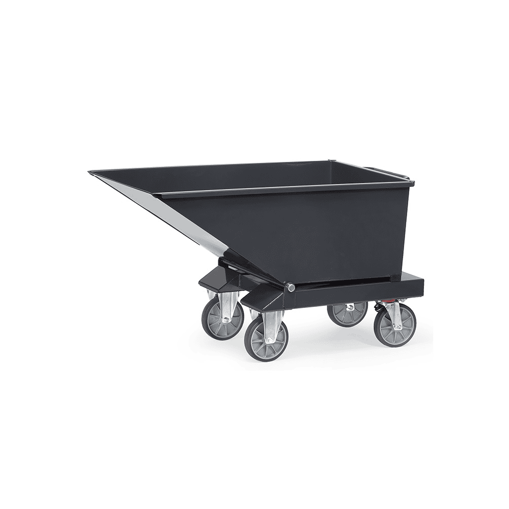 Fetra Muldenkipper mit Ablasshahn "GREY EDITION", 250 Liter Inhalt, 750 kg Tragkraft