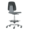 Hoher Drehstuhl Prosedia Labsit mit Rollen, Sitzhöhe 560-810 mm, schwarz