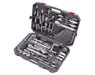 KRAFTWERK BASIC LINE Werkzeugkoffer, Steckschlüssel-Satz 1/4" + 1/2", inkl. Werkzeug, 115-teilig