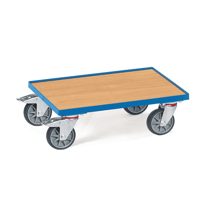 Fetra Eurokasten-Roller mit Bodenplatte und Rand 15 mm hoch