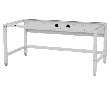 Bedrunka+Hirth ESD-Arbeitsplatz workergo 4-Fuss, Grundgestell Tiefe 750 mm, höhenverstellbar mit Kurbelverstellung, 2 Breiten