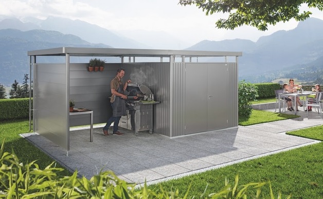 Biohort Rückwand für Seitendach Gr. L zu Gerätehaus HighLine® H2-H5, in 3 Farben