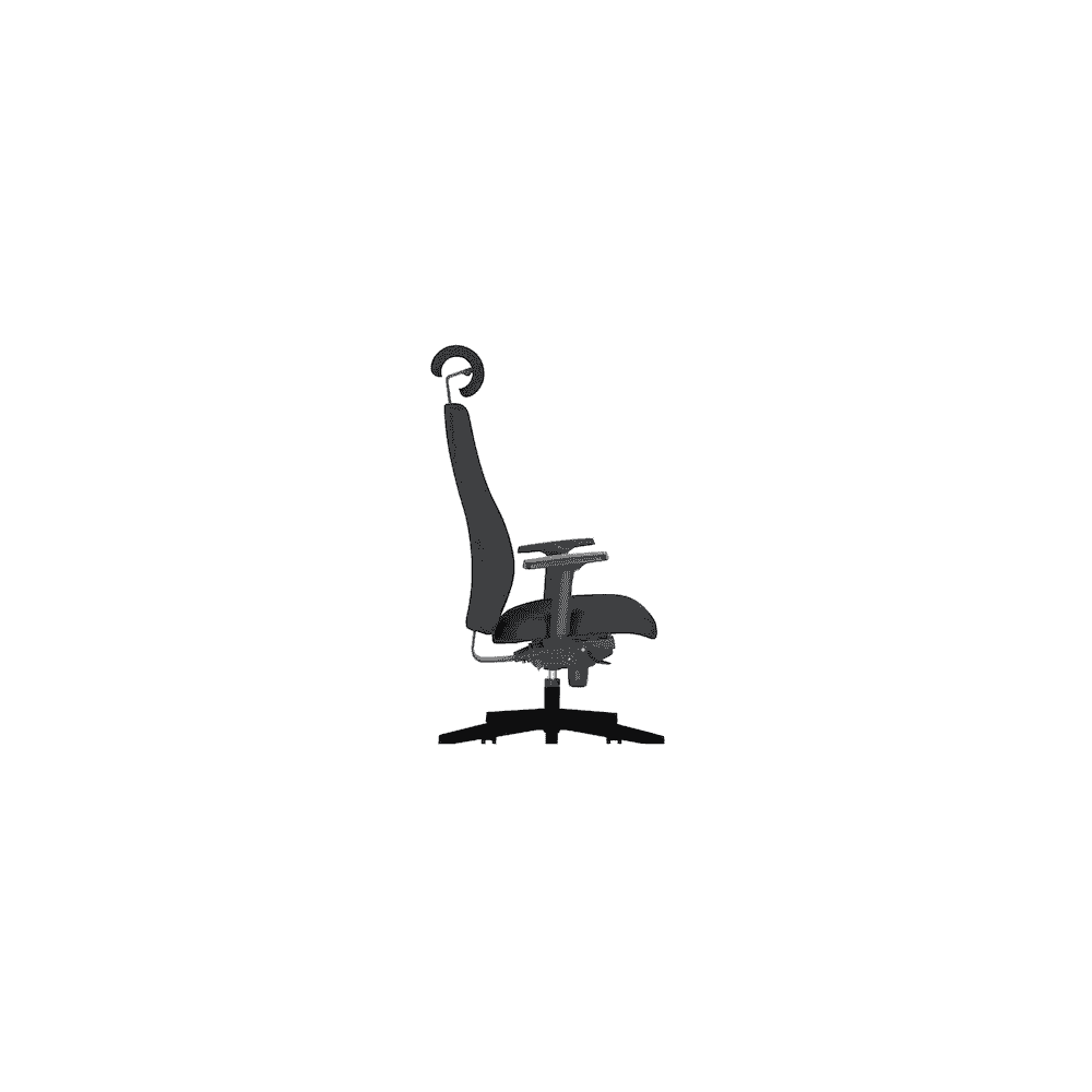 Chaise de bureau Novy Styl Carl HR avec dispositif anti-basculement, assise 100 % polyester, noir