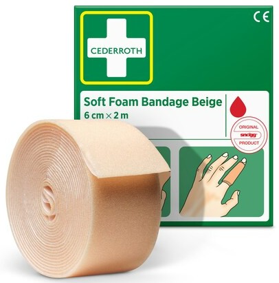 Bandage en mousse souple beige, Cederroth 51011019, 60 x 2000 m