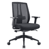 Chaise de bureau Pegasus avec dossier et accoudoirs en maille, noir
