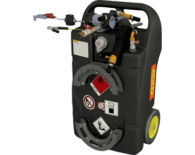 CEMO Chariot d'aspiration et de stockage pour essence avec pompe électrique, capacité 100 litres