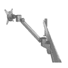 Zubehör - Bildschirmarm-Halter flexibel, silber, dynamisch höhenverstellbar, 360° drehbar